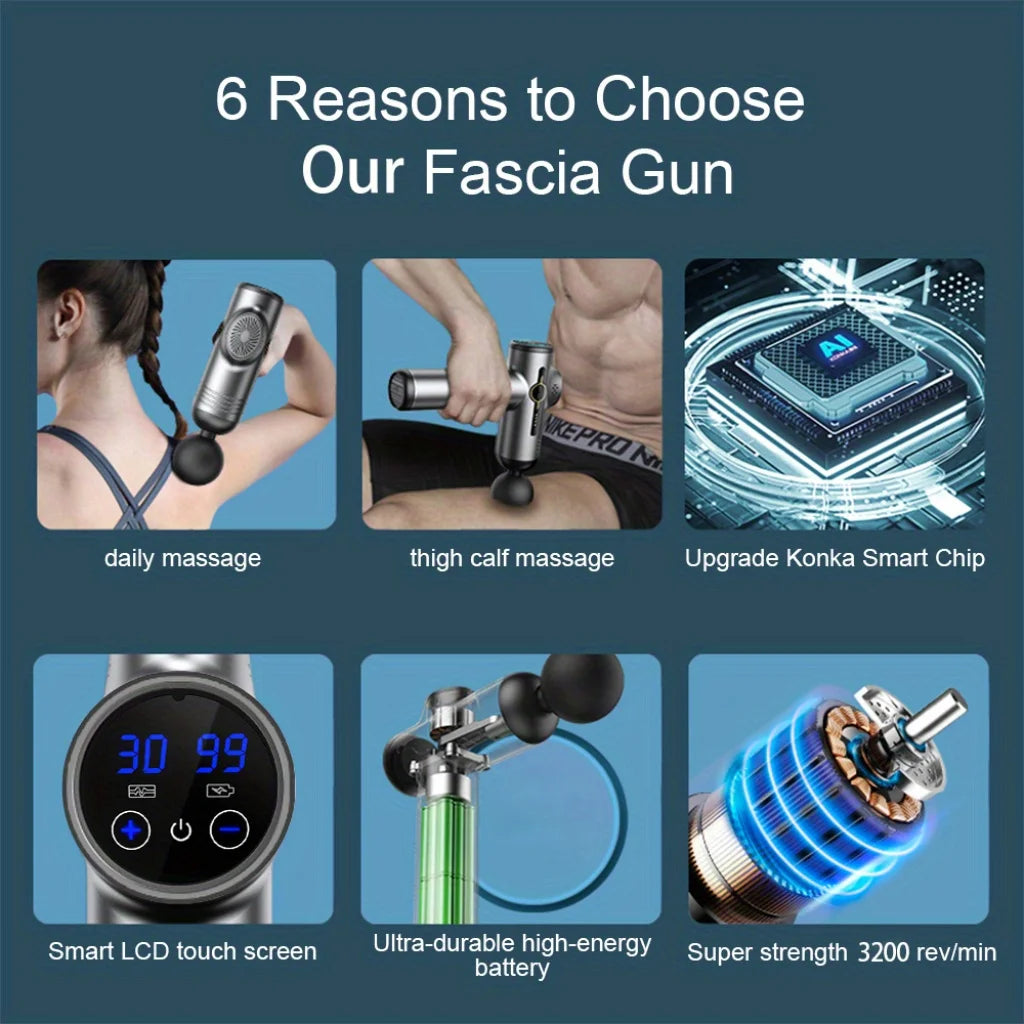 Deep Tissue Percussion Massage Gun – Portable Muscle Relief & Recovery Therapy