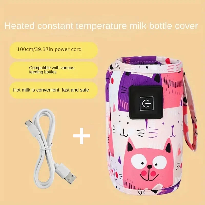 Portable USB Baby Bottle Warmer – Insulated Constant Temperature Travel Sleeve for Milk & Water