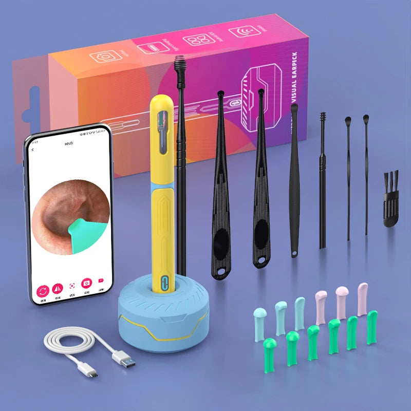 ClearSight HD Smart Visual Ear Cleaner – 1080P Otoscope with Wax Removal Kit