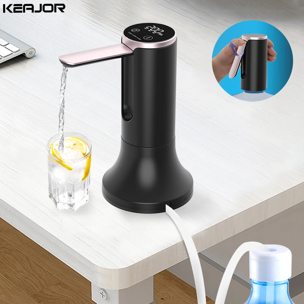 Foldable Automatic Water Dispenser - USB Rechargeable Desktop Bottle Pump