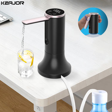 Foldable Automatic Water Dispenser - USB Rechargeable Desktop Bottle Pump