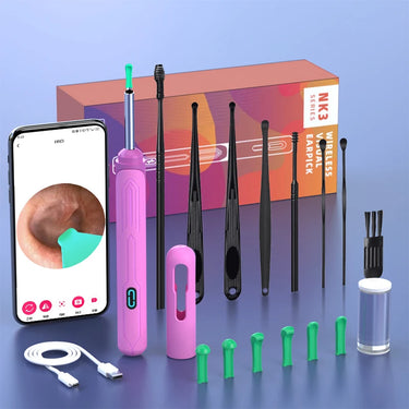 ClearSight HD Smart Visual Ear Cleaner – 1080P Otoscope with Wax Removal Kit