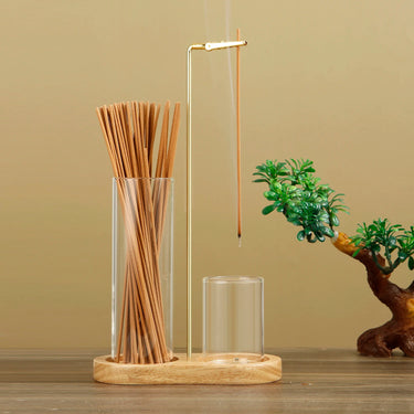 Anti-Ash Glass Incense Burner – Modern Incense Holder & Organizer