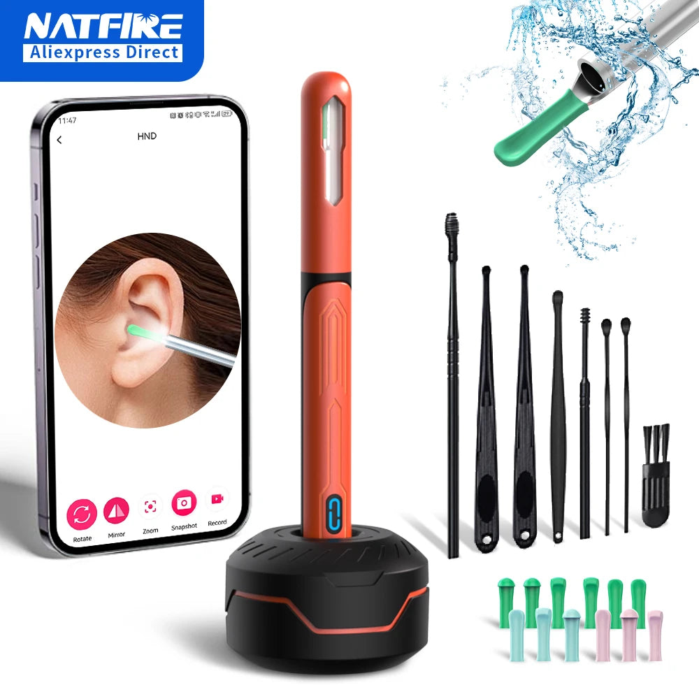 ClearSight HD Smart Visual Ear Cleaner – 1080P Otoscope with Wax Removal Kit