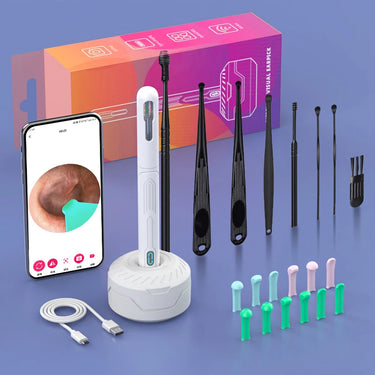 ClearSight HD Smart Visual Ear Cleaner – 1080P Otoscope with Wax Removal Kit