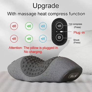 Electric Neck Massager & Cervical Stretcher – Heated Vibration Pillow for Neck & Shoulder Pain Relief