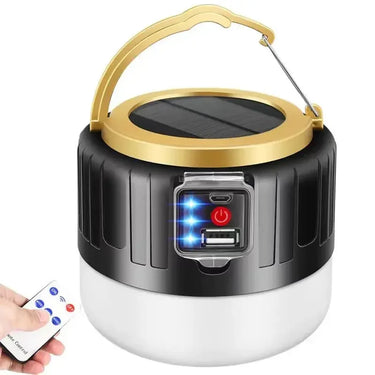 1000W Solar LED Camping Lantern – USB Rechargeable, 3 Light Modes, Portable Emergency Power Bank