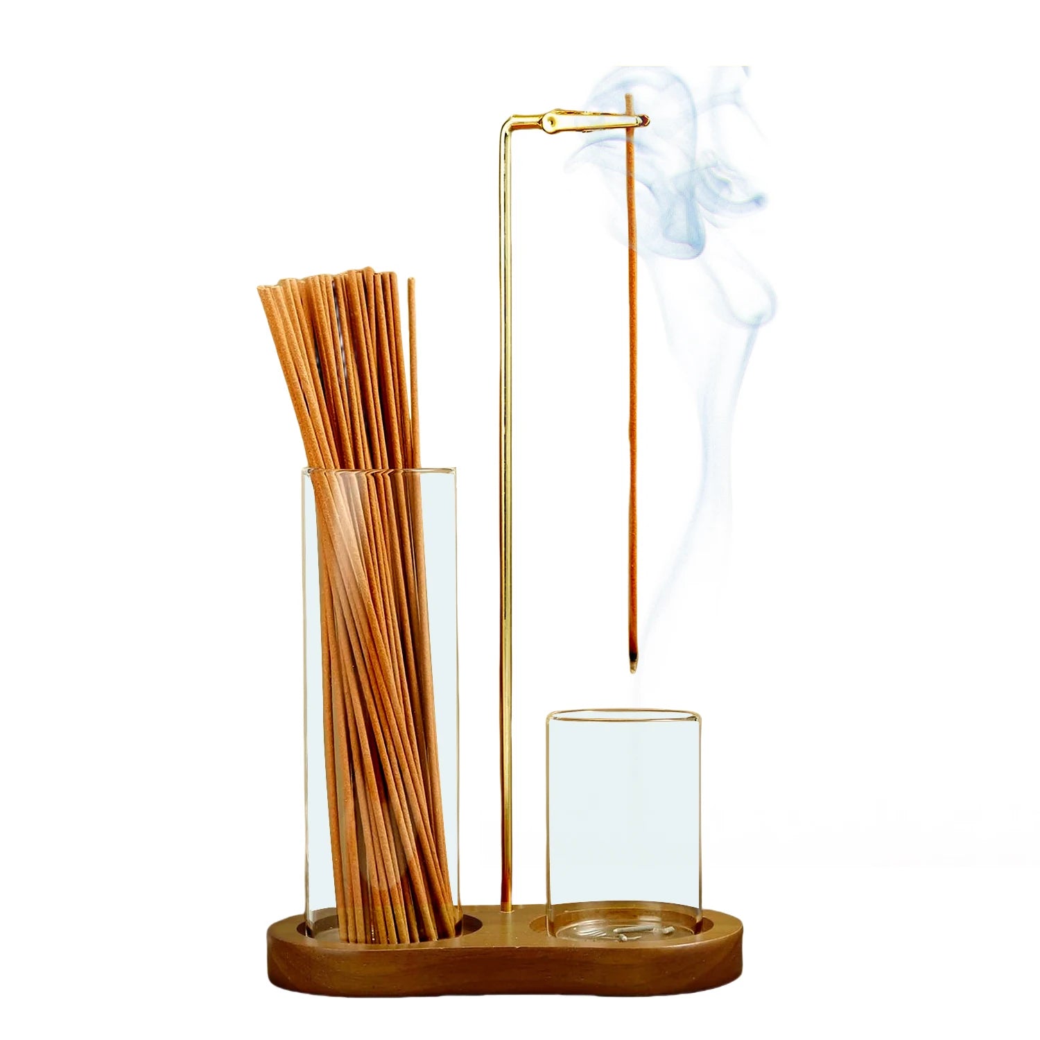 Anti-Ash Glass Incense Burner – Modern Incense Holder & Organizer