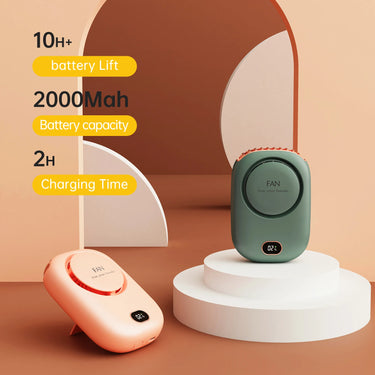 Vissko Portable Neck Fan – Bladeless Rechargeable Mini Fan with Adjustable Lanyard for Travel, Kids & Sports