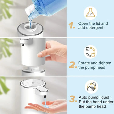 Touchless Automatic Soap Dispenser – USB Rechargeable Infrared Sensor Pump for Liquid & Foam Soap