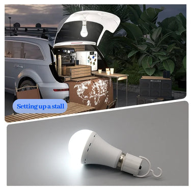 Rechargeable E27 LED Emergency Bulb – 7W 1500mAh for Power Outages, Camping, and Outdoor Use