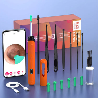 ClearSight HD Smart Visual Ear Cleaner – 1080P Otoscope with Wax Removal Kit