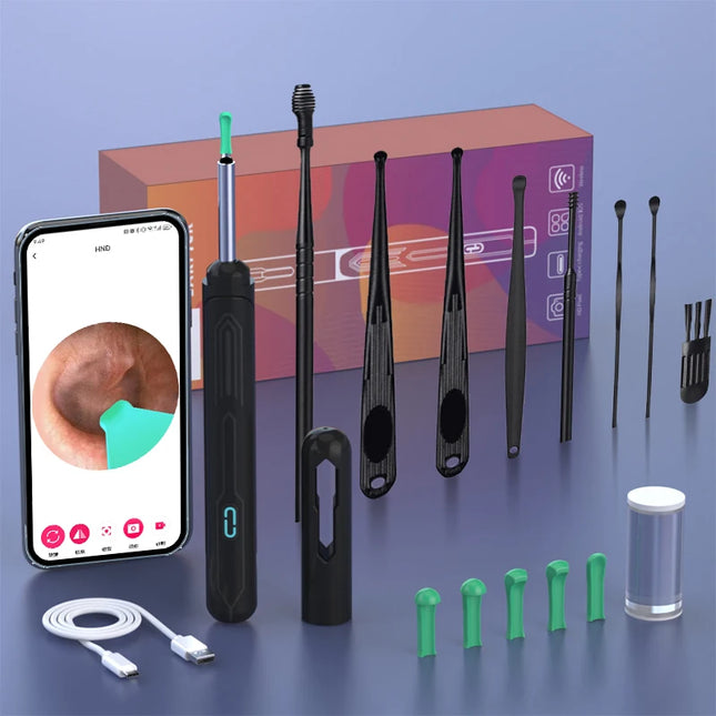 ClearSight HD Smart Visual Ear Cleaner – 1080P Otoscope with Wax Removal Kit