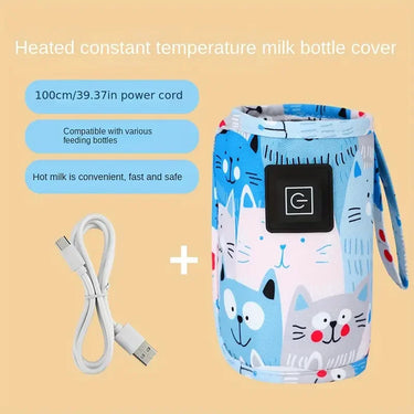 Portable USB Baby Bottle Warmer – Insulated Constant Temperature Travel Sleeve for Milk & Water