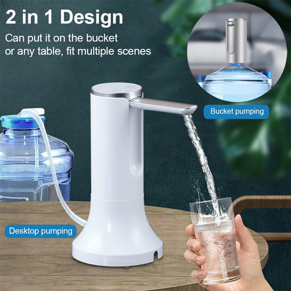 Foldable Automatic Water Dispenser - USB Rechargeable Desktop Bottle Pump