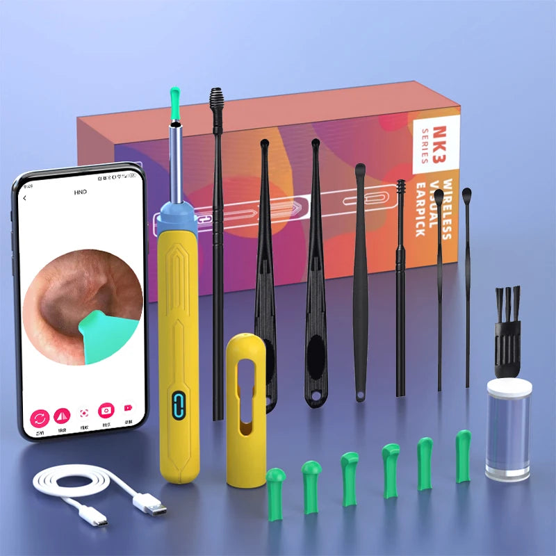 ClearSight HD Smart Visual Ear Cleaner – 1080P Otoscope with Wax Removal Kit