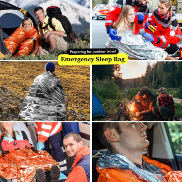Ultra-Lightweight Emergency Survival Sleeping Bag – Waterproof Thermal Mylar Bivy Sack with Whistle & Carry Bag